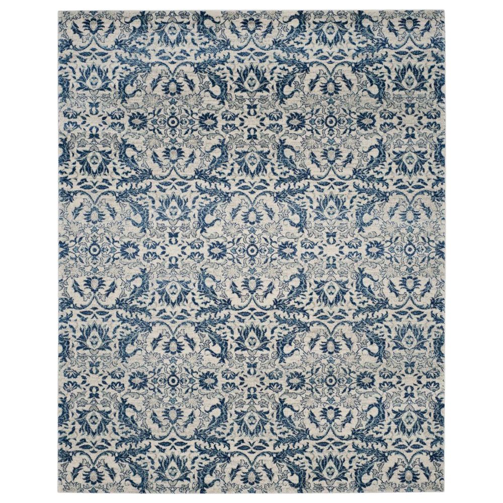 Safavieh Evoke EVK238C 10" x 14" Ivory and Blue Area Rug, , large