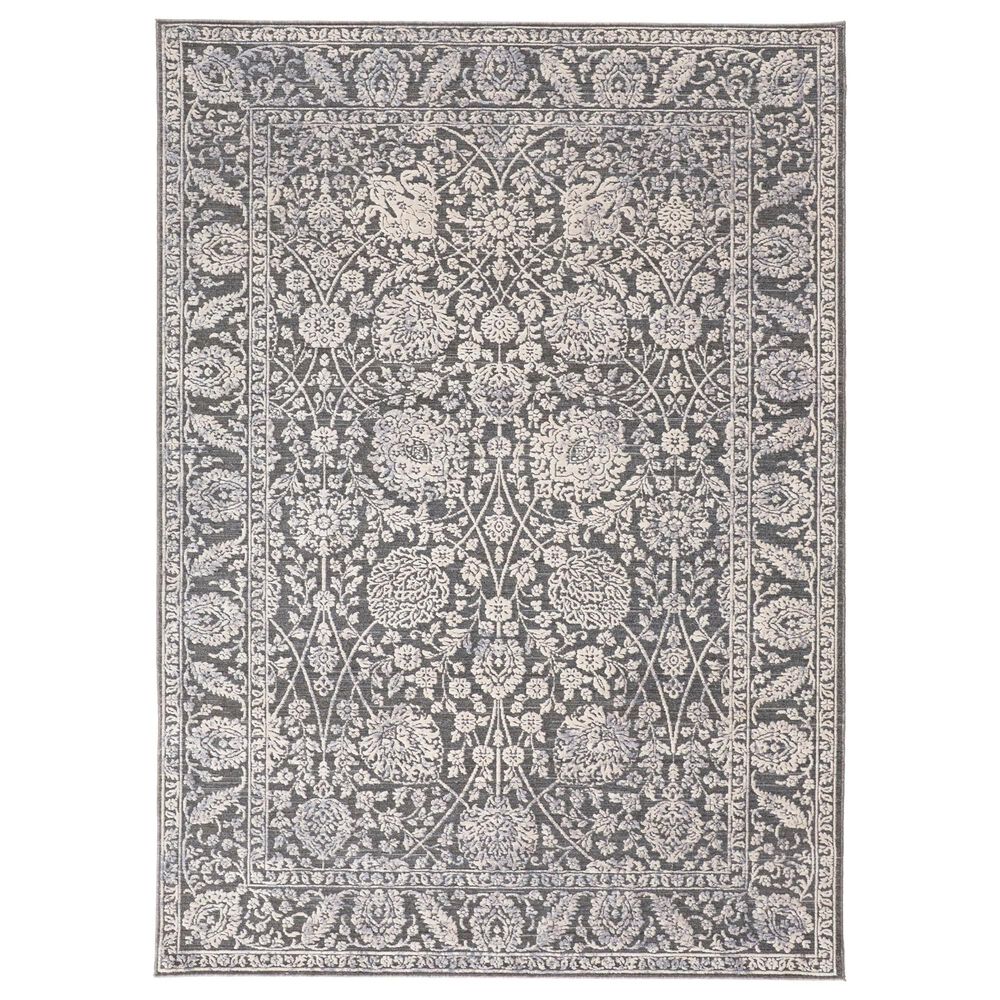 Feizy Thackery 7"10" x 9"10" Charcoal and White Area Rug, , large