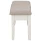 Linon Home Decor Jane Storage Bench with Light Grey Cushion in Vanilla White, , large