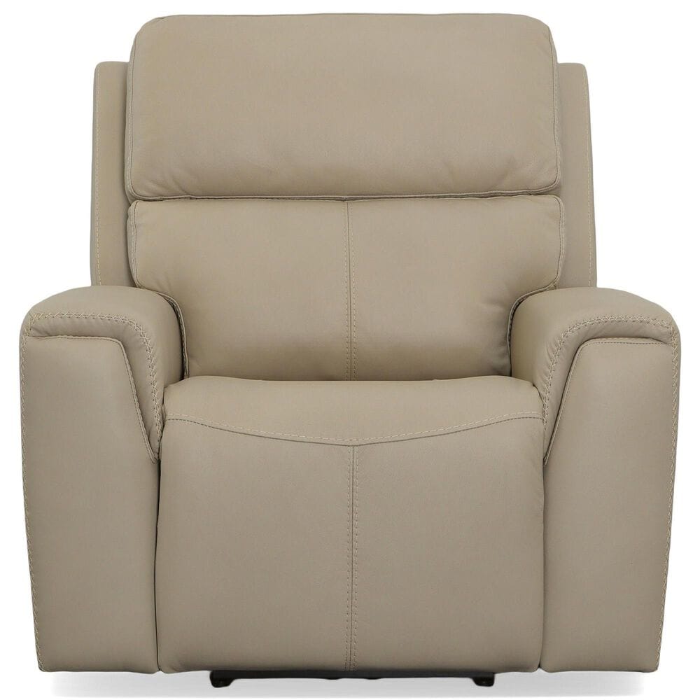 Flexsteel Jarvis Power Recliner with Headrest in Parchment, , large
