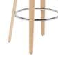 Armen Living Shelly Swivel Bar Height Stool in Oak, , large