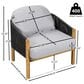 Hearth and Haven Grotta Outdoor Club Chair with Light Teak Frame in Gray (Set of 2), , large