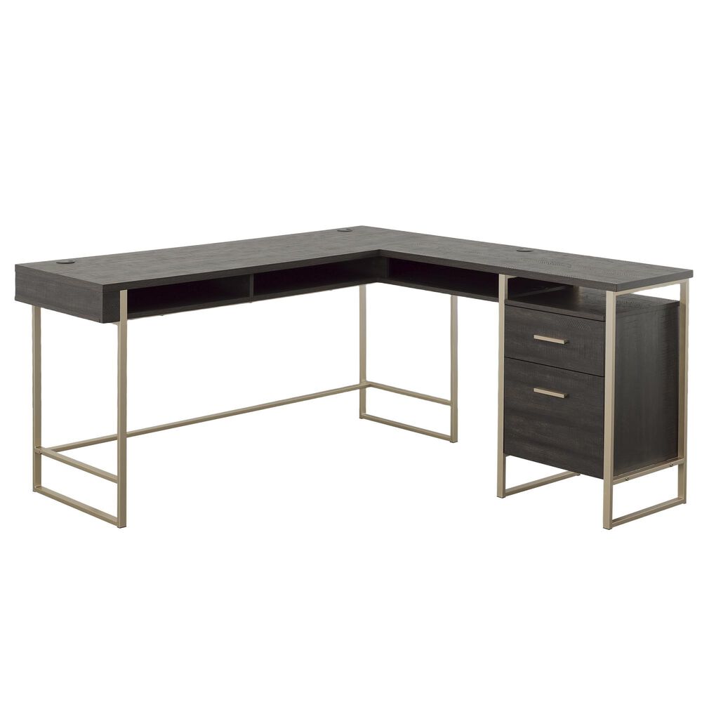 Sauder LShaped Desk in Blade Walnut Shop NFM