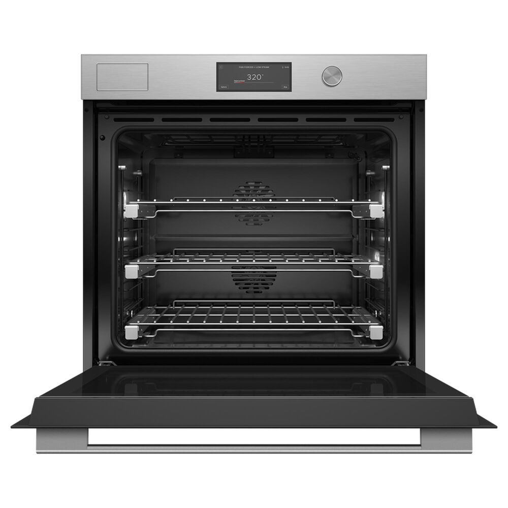 Fisher &amp; Paykel Contemporary Series 11 4.9 Cu. Ft. Single Wall Oven with Steam Assist in Brushed Silver, , large