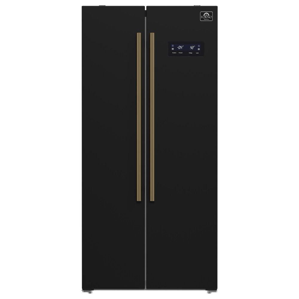 Forno Salerno 15.62 Cu. Ft. Side-By-Side Refrigerator in Black, , large