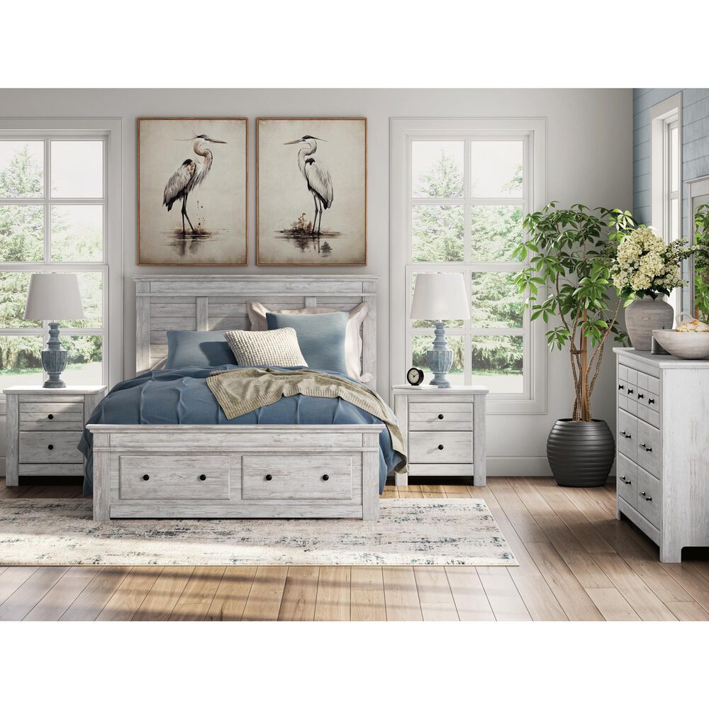 Ashley Makidern Queen Storage Bed with Two Drawers in Whitewash, , large