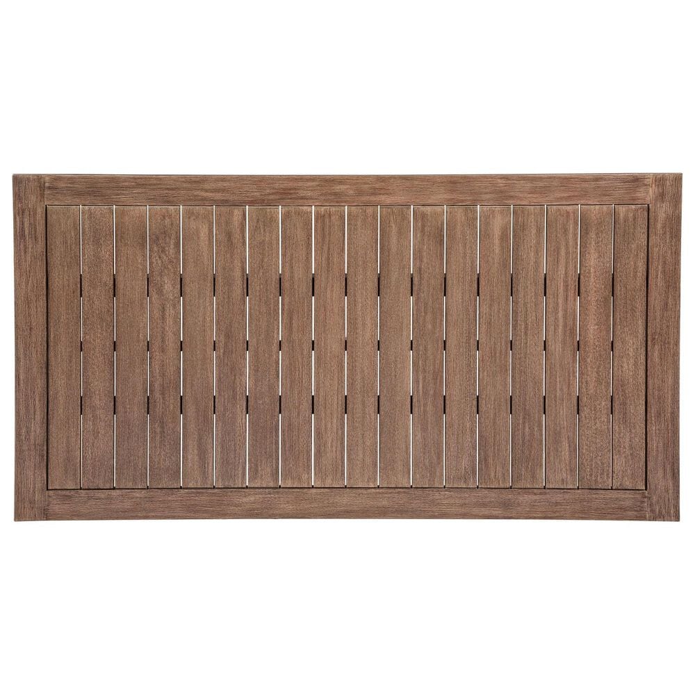 Blue River Orbit Outdoor Rectangular Dining Table in Weathered Brown - Table Only, , large