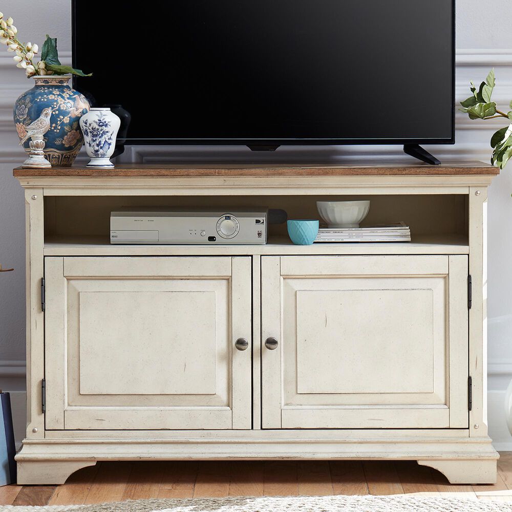 Belle Furnishings Morgan Creek 46&quot; TV Console in White, , large