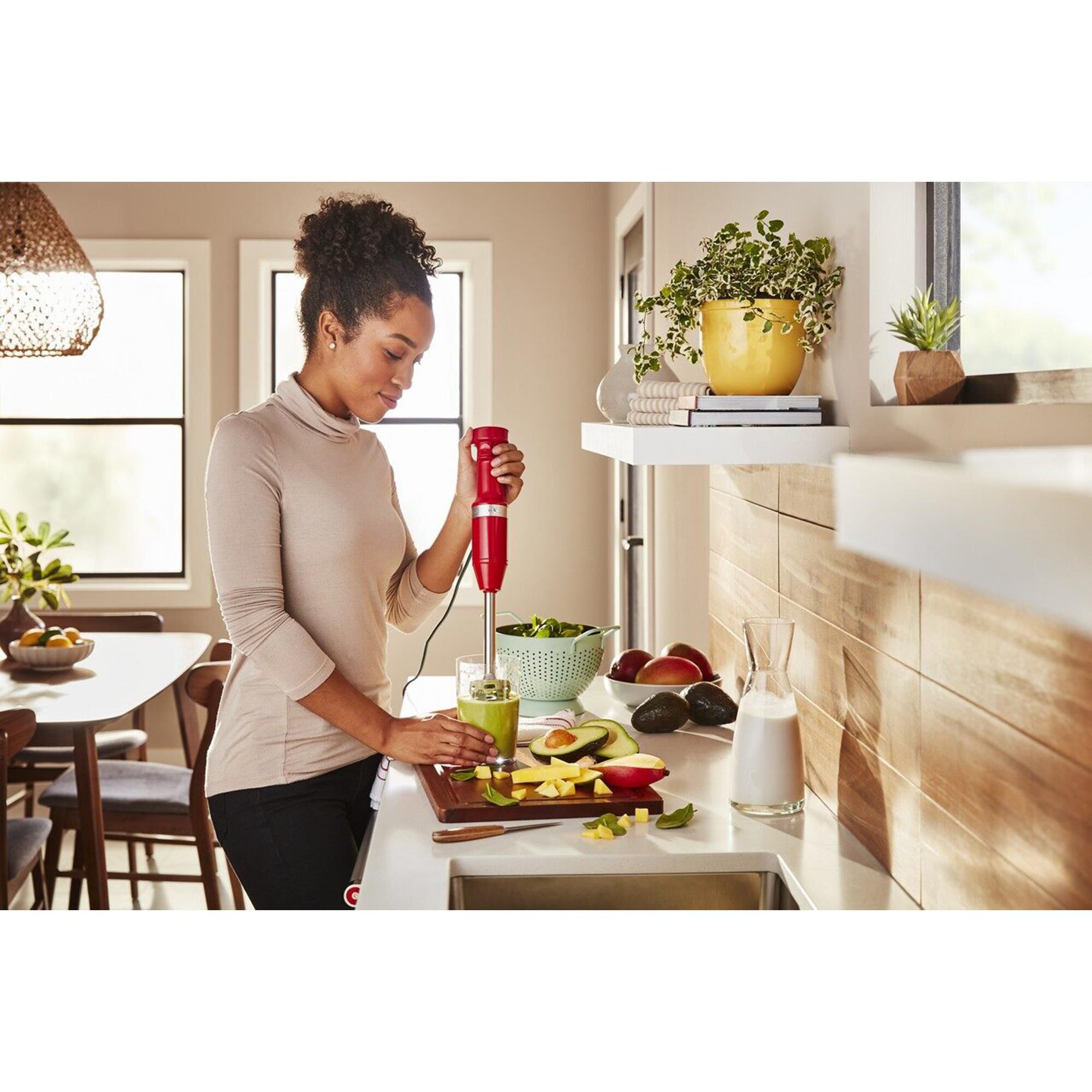 KitchenAid Corded Variable Speed Hand Blender in Passion Red NFM