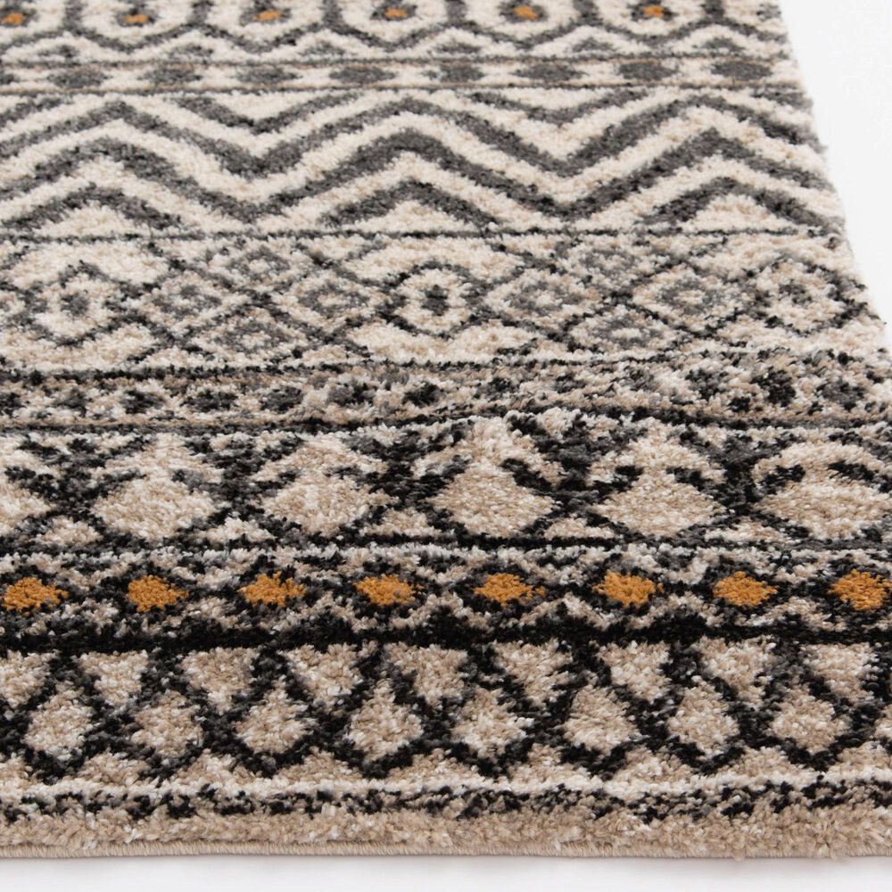 Central Oriental Tulsa Nicole 7&#39;10&quot; x 9&#39;10&quot; White Sand and Armor Grey Area Rug, , large