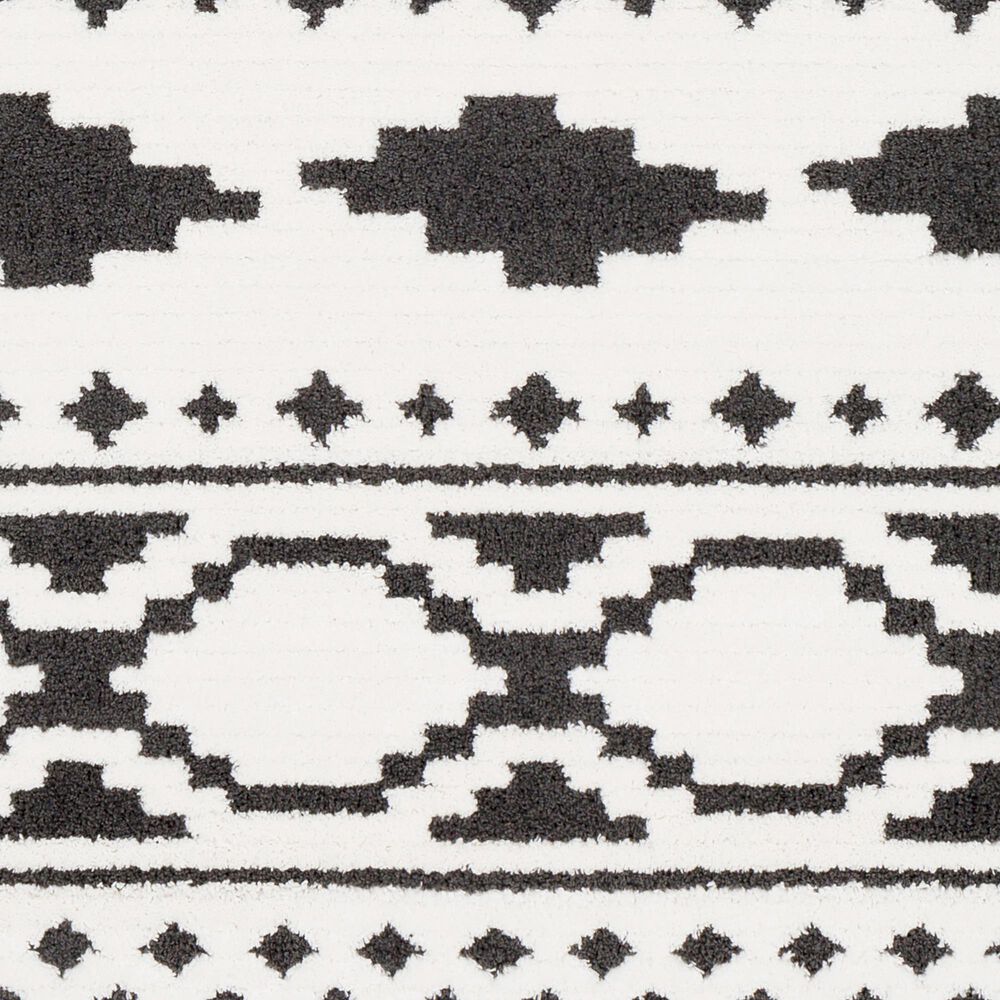 Surya Moroccan Shag MCS-2305  2&#39; x 3&#39; Black and White Area Rug, , large