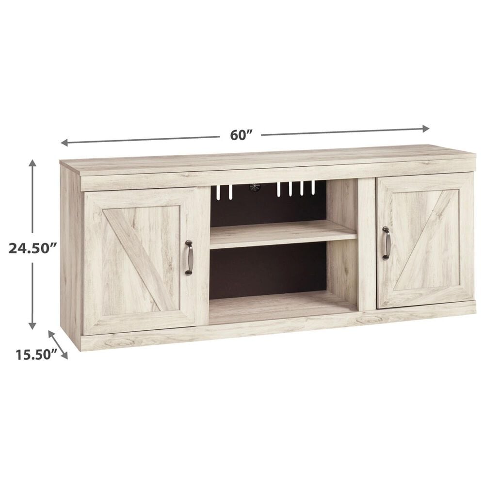 Ashley Bellaby 60&quot; TV Stand in Whitewash, , large