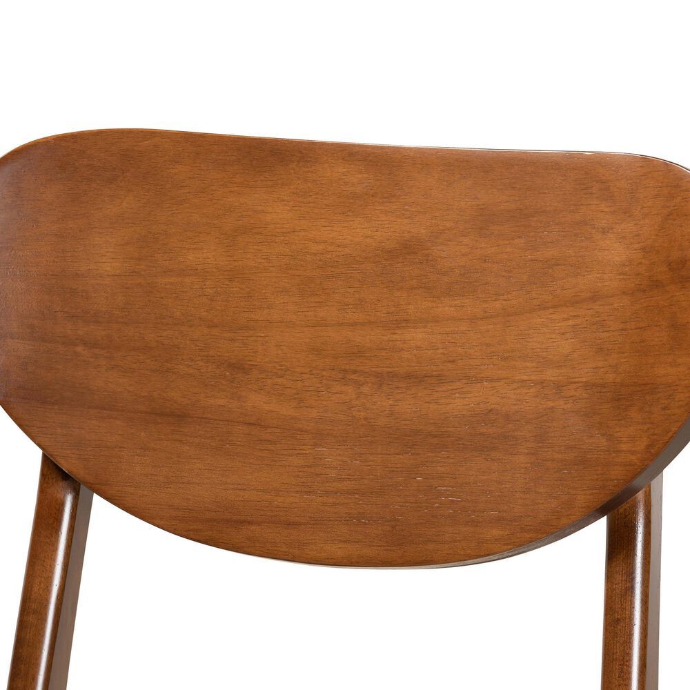 Baxton Studio Katya Side Chair with Grey Cushion in Walnut Brown (Set of 2), , large