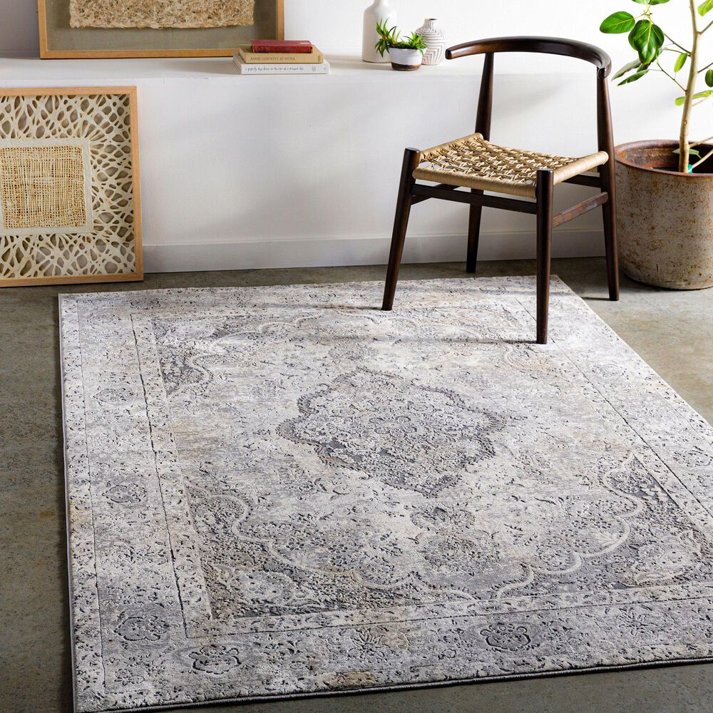 Surya Aisha 12&#39; x 15&#39; Charcoal, Gray and Off-White Area Rug, , large