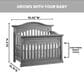 Oxford Baby Glenbrook 4-in-1 Convertible Crib in Graphite Gray, , large