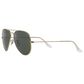 Rayban Glasses Aviator Classic Sunglasses with G-15 Green Lenses in Polished Arista Gold, , large