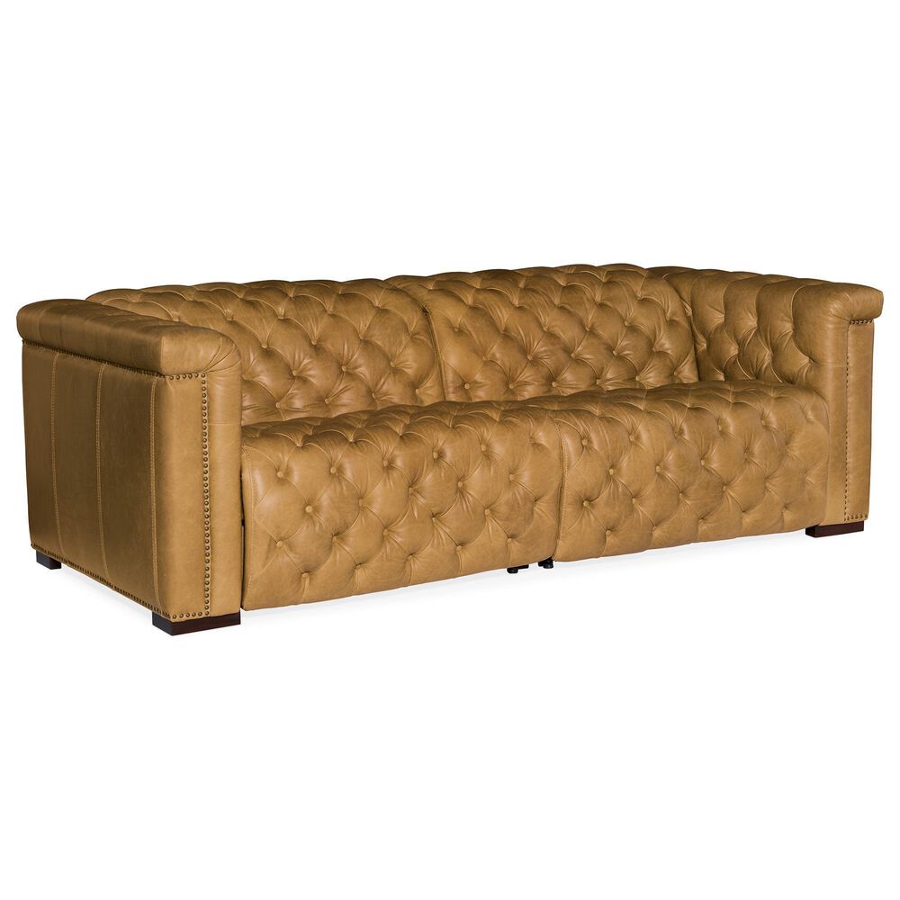Hooker Furniture Savion Power Reclining Sofa with Power in Saddlebag Coin, , large