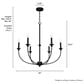Hunter Southcrest 6-Light Chandelier in Flat Matte Black, , large