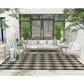 Nourison Positano Geometric Black 7" x 10" Indoor/Outdoor Area Rug, , large