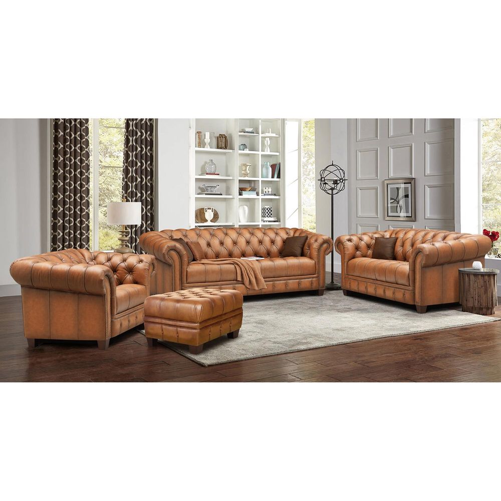 Hydeline York 4-Piece Stationary Living Room Set in Cienna Saddle, , large