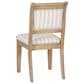 Linon Home Decor Emerson Side Chair with Beige Striped Upholstery in Grey Wash, , large