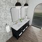 James Martin Vanities Lucian 72" Double Vanity in Carbon Oak with 3 cm White Zeus Quartz Top, , large