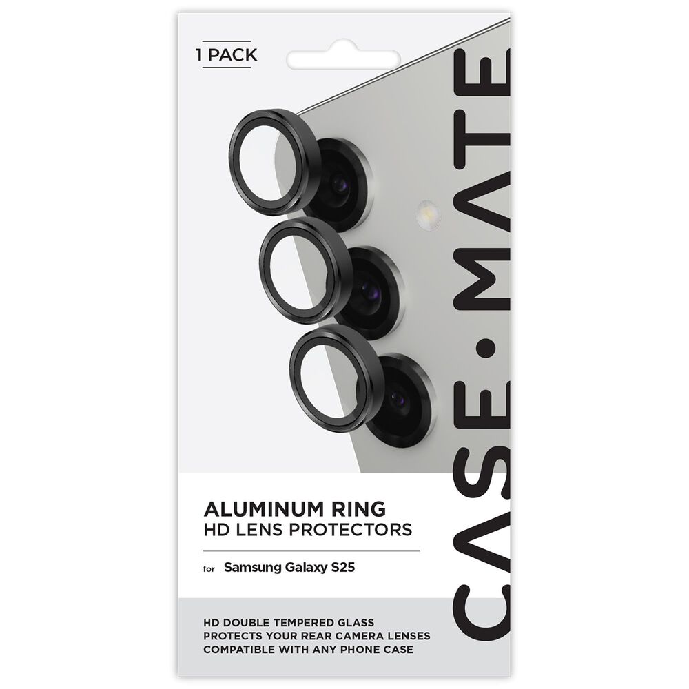 Case-Mate Aluminum Ring Lens Protector for Samsung Galaxy S25 in Black, , large