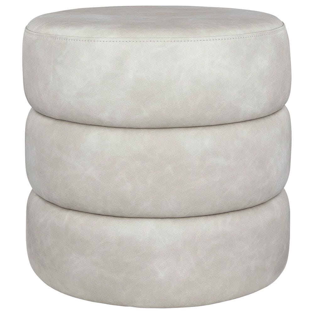 Ashley Ummi Swivel Accent Ottoman in Bone, , large