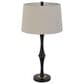 Cal Lighting Salter Cohoes Table Lamp in Matte Black and Antique Brass, , large