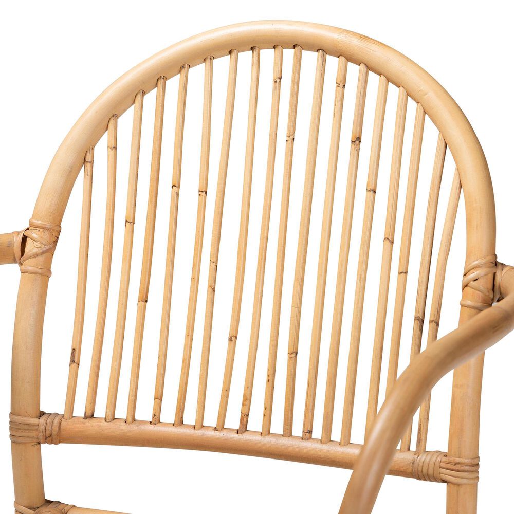 Baxton Studio Tugera Arm Chair in Natural Brown, , large