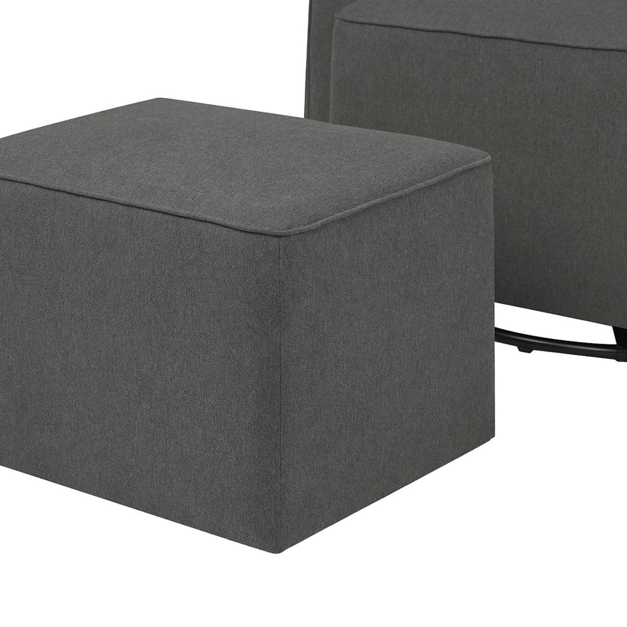 Davinci olive glider and top ottoman in dark grey