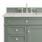 James Martin Vanities Brittany 36" Single Bathroom Vanity in Smokey Celadon with 3 cm Eternal Jasmine Pearl Quartz Top and Rectangular Sink, , large