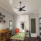 Hunter Spring Mill 52" Outdoor Ceiling Fan with LED Lights in Matte Black, , large
