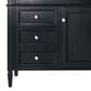 James Martin Vanities Brittany 48" Single Bathroom Vanity in Black Onyx with Single Hole 3 cm White Zeus Quartz Top and Rectangular Sink, , large