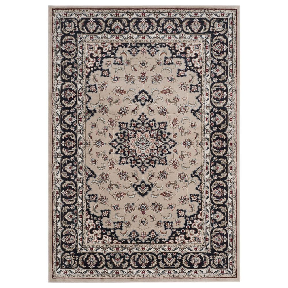 Safavieh Lyndhurst 6" x 9" Cream and Anthracite Area Rug, , large
