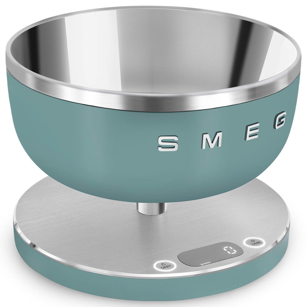 SMEG Collezione Kitchen Scale in Emerald Green and Polished Chrome, , large