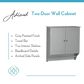 RiverRidge Home Ashland 2-Door Wall Cabinet in Gray, , large