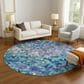 Dalyn Rug Company Kaleidoscope Turquoise 8" Round Indoor/Outdoor Area Rug, , large