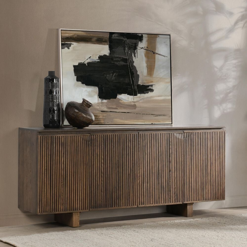 Classic Home Roya 4-Door Cabinet in Toasted Brown, , large