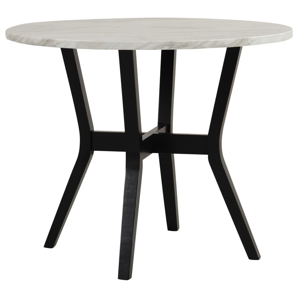 Titanic Furniture Ariana 5-Piece Round Dining Set in White and Black, , large