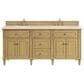 James Martin Vanities Lorelai 72" Double Vanity in Light Natural Oak with 3 cm Eternal Marfil Quartz Top, , large
