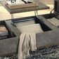 Ashley Derrylin Lift Top Coffee Table in Bronze and Brown, , large