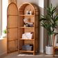 Baxton Studio Paloma 1-Door Accent Cabinet with Shelves in Light Honey, , large