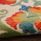 Nourison Aloha 5"3" Round Red and Multicolor Indoor/Outdoor Area Rug, , large