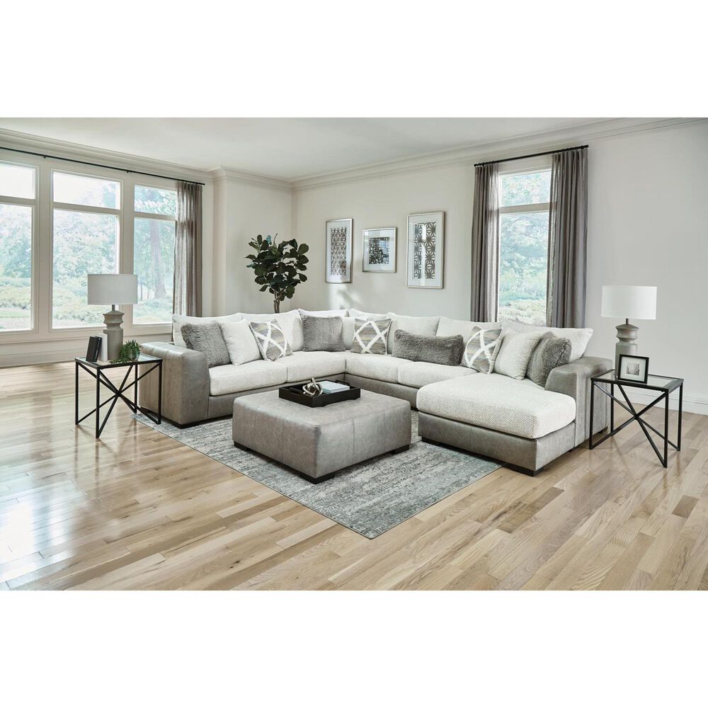 Albany Furniture Cocktail Ottoman in Dove, , large