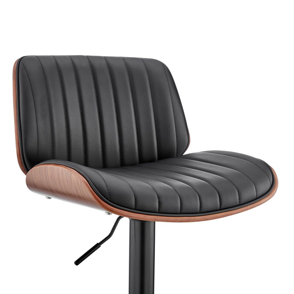 Blue River Brock Adjustable Barstool in Black and Black, , large