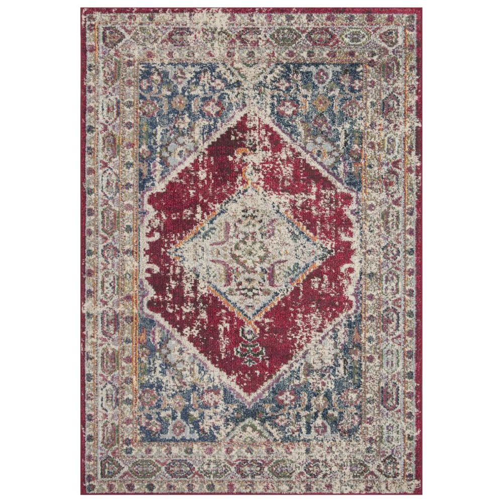 Safavieh Monaco MNC257A 4" x 5"7" Ivory and Red Area Rug, , large
