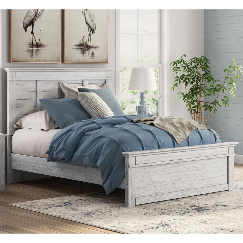 Ashley Makidern Queen Panel Bed in Whitewash, , large