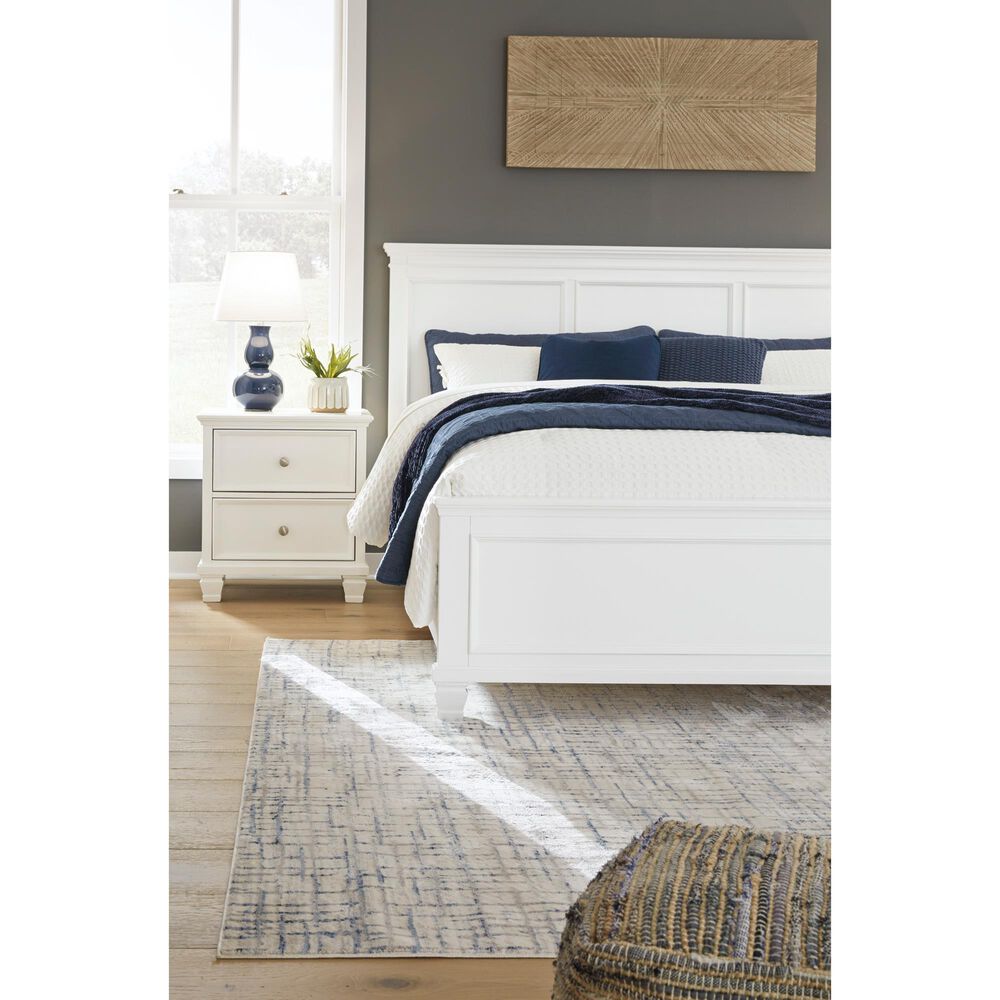 Ashley Fortman California King Panel Bed in White, , large