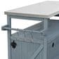 HOMLUX 50" Outdoor Kitchen Island in Grey Blue and Stainless Steel, , large